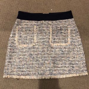 JCrew multi color tweed skirt